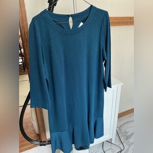 J. Jill Teal Long Sleeve Dress
